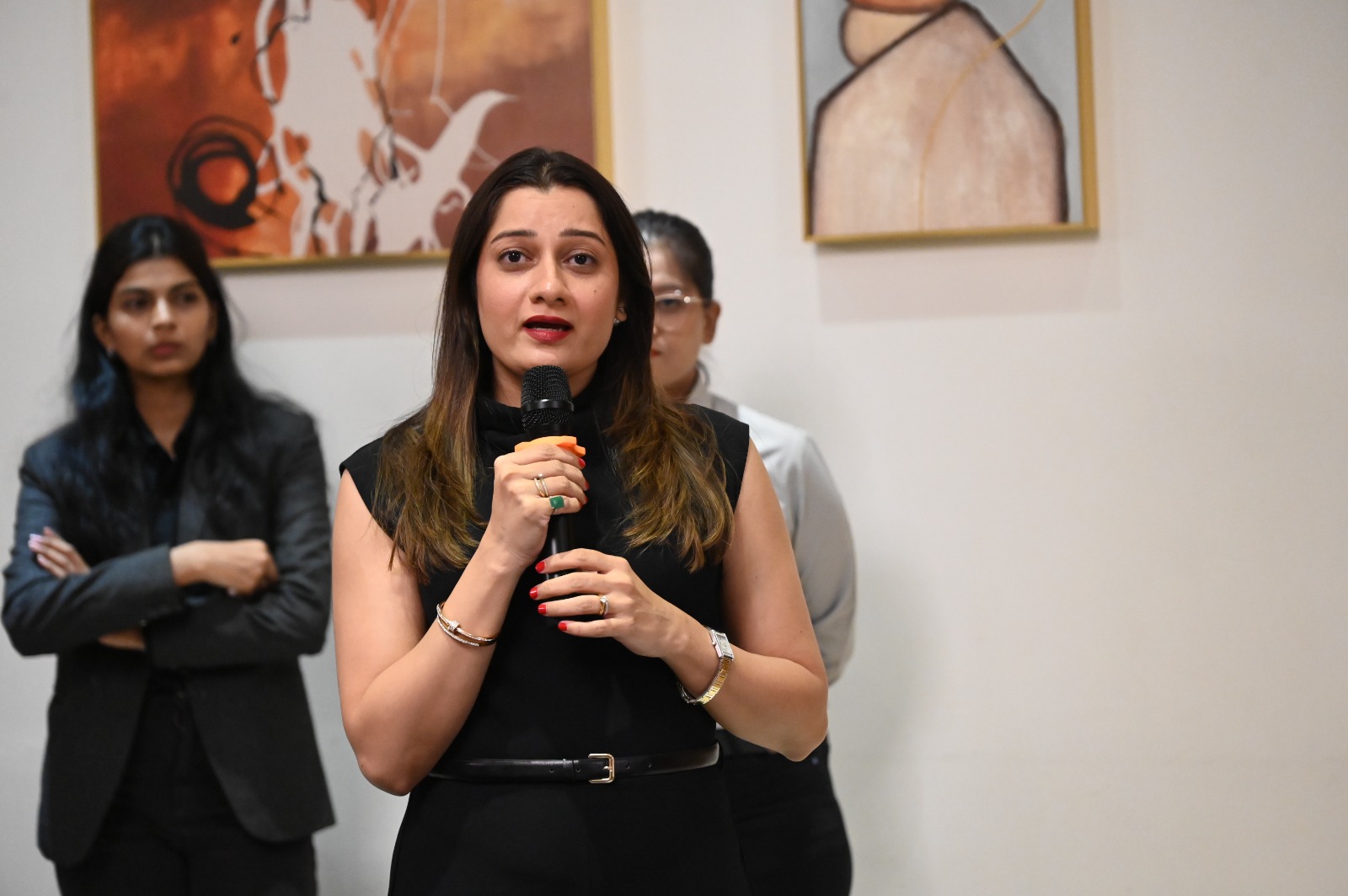 Dr. Urvashi Patil of The Skin Canvas speaking at Times Power Women 2026, Nashik