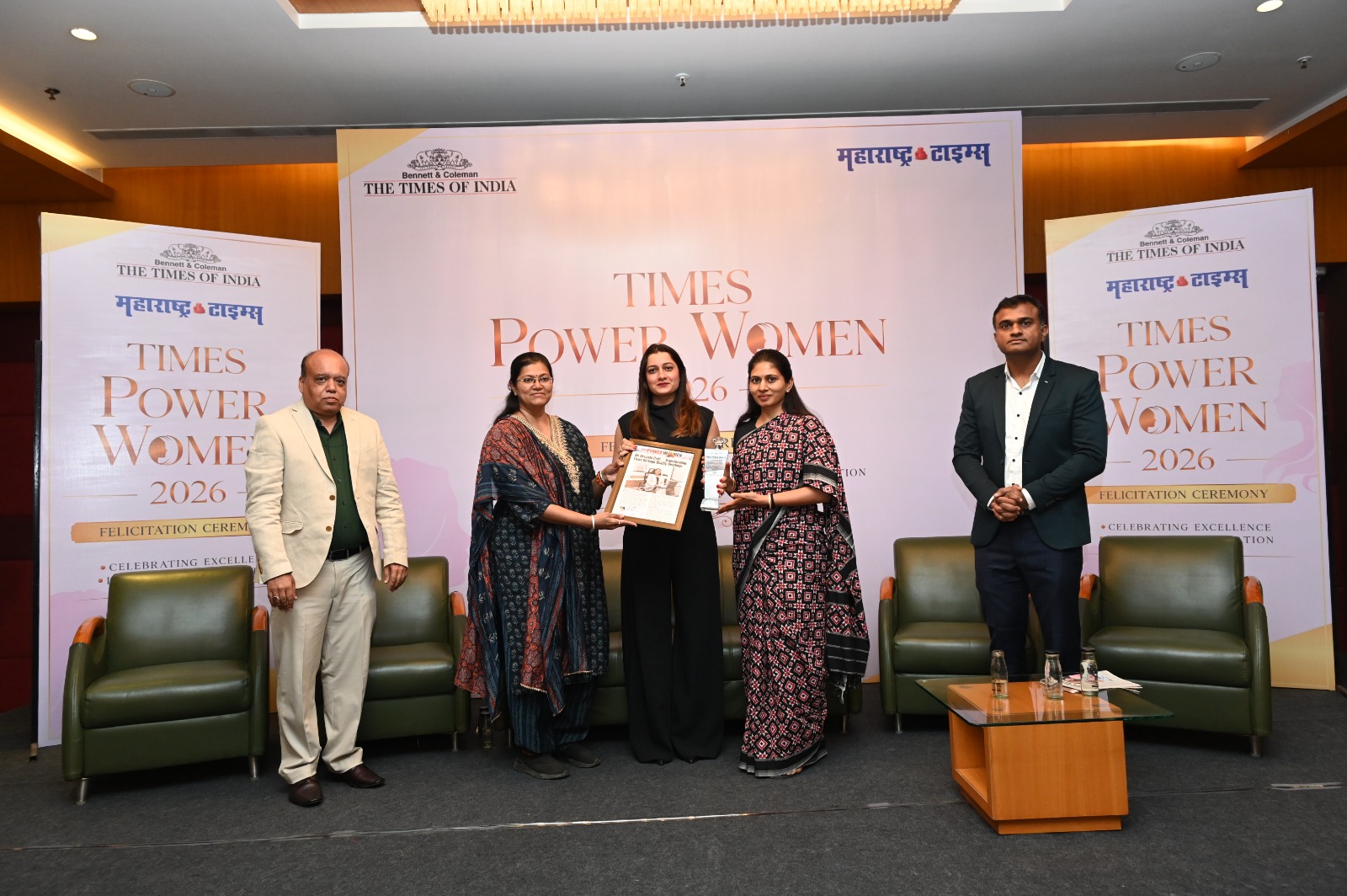 Dr. Urvashi Patil felicitated at Times Power Women 2026, Nashik