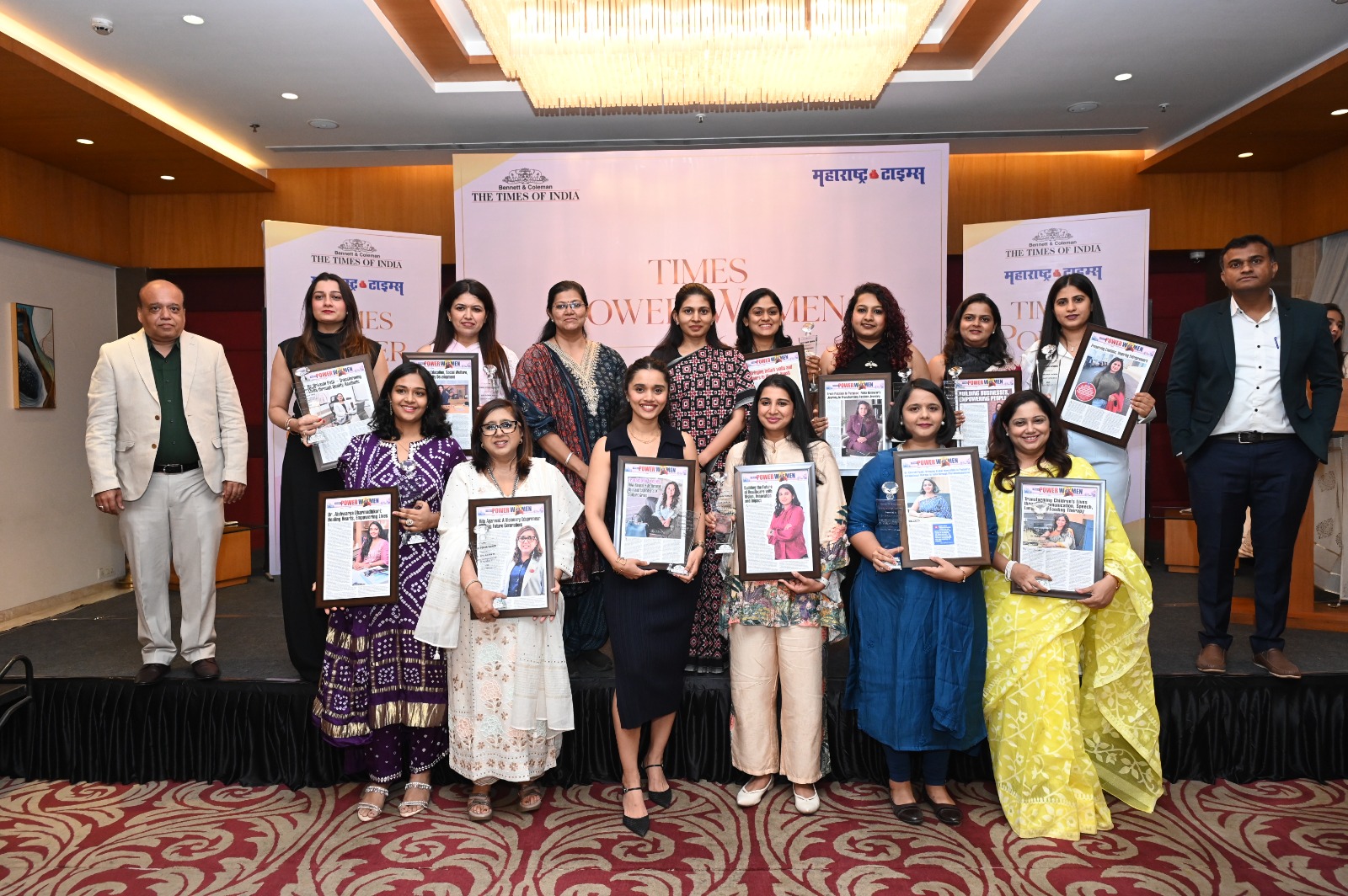 Dr. Urvashi Patil with the Times Power Women 2026 award winners, Nashik